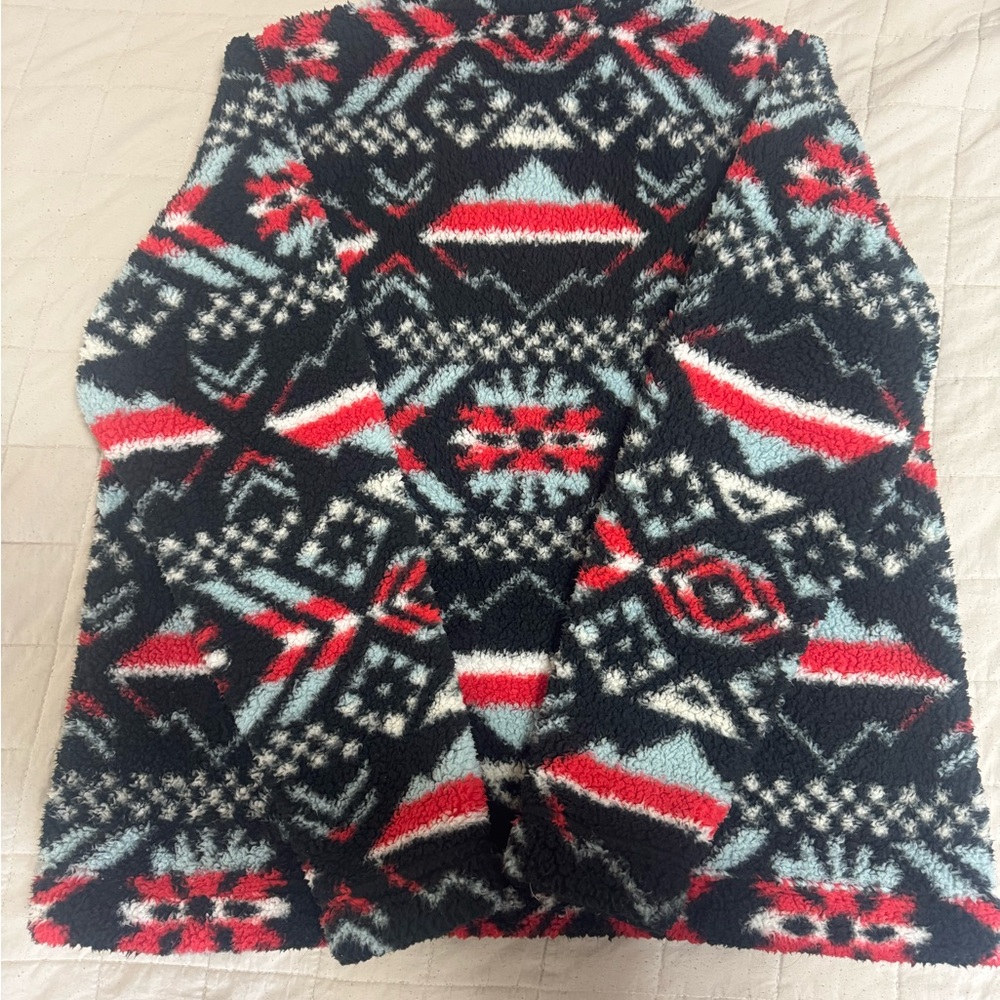 Columbia Fleece Pullover Aztec Pattern Sherpa Jac… - image 2
